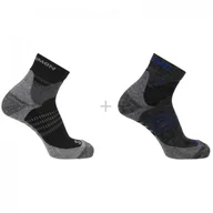 Odzież trekkingowa damska - Skarpety trekkingowe Salomon X Ultra Access Quarter 2 pary, wełna merino - miniaturka - grafika 1