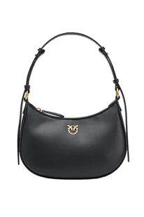 Pinko Damska torba Half Moon Mini FL jedwab cielęcy, Z99q_czarny-Antique Gold, Z99q_czarny-antyczne złoto - Torebki damskie - miniaturka - grafika 1