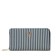 Portfele - Duży Portfel Damski Tommy Hilfiger Poppy Summer Lrg Za AW0AW17269 Niebieski - miniaturka - grafika 1