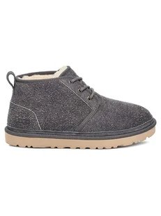 UGG Skórzane botki "Neumel Shaggy" w kolorze szarym - Botki damskie - miniaturka - grafika 1