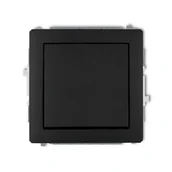 Wyłączniki światła i elektryczne - Karlik DECO Mechanizm łącznika zwiernego, jednobiegunowego (jeden klawisz, bez piktogramu) 12DWP-4.1, kolor czarny mat 12DWP-4.1 - miniaturka - grafika 1