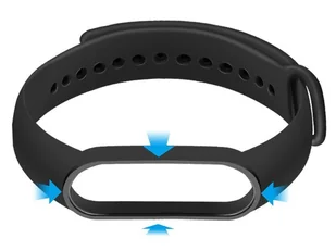 Pasek gumowy soft Alogy do Xiaomi Mi Band 5 Czarny + 5x Folia Alogy - Akcesoria do smartwatchy - miniaturka - grafika 4