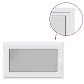 Tablice i flipcharty - vidaXL Okno piwniczne RISOR 100x60 cm uchylno-rozwierne DIN lewe białe - miniaturka - grafika 1