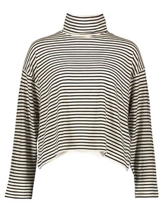 Vero Moda Koszulka w kolorze beżowo-czarnym - Koszulki i topy damskie - miniaturka - grafika 1