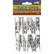 Spinacze i klipsy do papieru - Spinacze srebrne metalizowane op.12szt.35mm - miniaturka - grafika 1