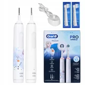 Szczoteczki do zębów dla dzieci - Oral-B Pro 3 3000 White+Oral-B Junior Frozen - miniaturka - grafika 1