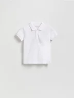 Bluzki dla niemowląt - Reserved - T-shirt polo - biały - miniaturka - grafika 1