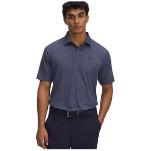 Koszulka męska Under Armour Drive Chill Printed Polo Rozmiar: M / Kolor: szary - Koszulki sportowe męskie - miniaturka - grafika 1