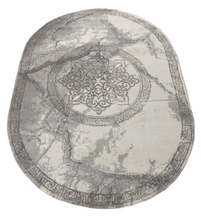 Szary owalny dywan rozeta N7-N80 - Dywany - miniaturka - grafika 1