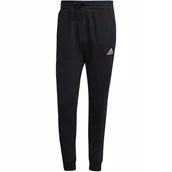 Dresy damskie - Spodnie męskie adidas Essentials Fleece Regular Tapered czarne HL2236 M - Adidas - miniaturka - grafika 1