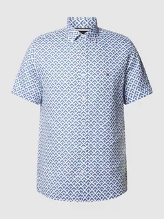 Koszule męskie - Koszula casualowa o kroju slim fit we wzory na całej powierzchni - grafika 1