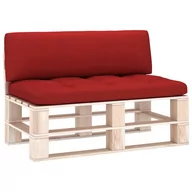 Poduszki ogrodowe - vidaXL Poduszki na sofę z palet 2 szt. czerwone 314652 - miniaturka - grafika 1