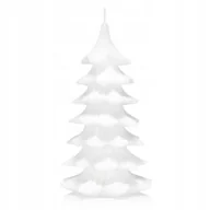Świece - Świeca CHOINKA 20 cm kolor BIAŁY - miniaturka - grafika 1