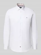 Koszule męskie - Koszula biznesowa o kroju regular fit z czystej bawełny - miniaturka - grafika 1