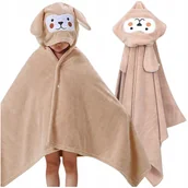Okrycia kąpielowe dla dzieci - RĘCZNIK KĄPIELOWY OKRYCIE KĄPIELOWE Z KAPTUREM 70x140 CM PONCZO DLA DZIECI - miniaturka - grafika 1