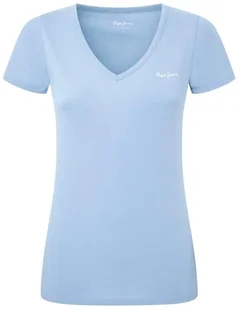 Pepe Jeans Koszulka damska Corine, niebieski (stalowy niebieski), XS - Koszulki i topy damskie - miniaturka - grafika 1