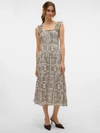 Sukienki - Vero Moda Sukienka w kolorze beżowym - miniaturka - grafika 1
