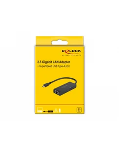 DeLOCK USB-C Adap> 2.5 GigaLan USB-A Bu - 63826 - Części i akcesoria do laptopów - miniaturka - grafika 1