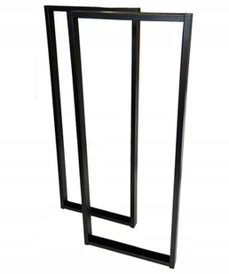 Nogi metalowe Do stołu Loft Industrial czarne 40x100 cm Profil 4x2 cm 2 szt - Meble modułowe i akcesoria - miniaturka - grafika 1