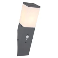 Lampy ogrodowe - Globo Herri 31730S kinkiet lampa ścienna ogrodowa IP44 1x15W E27 LED antracyt/opalizowany - miniaturka - grafika 1