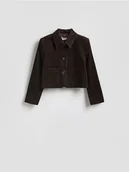 Marynarki i żakiety damskie - Reserved - Sztruksowa marynarka - ciemnobrązowy - miniaturka - grafika 1