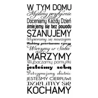 Naklejki na ścianę - Napis na ścianę naklejka 150x75cm wybór koloru cytat - W tym domu - 165 - miniaturka - grafika 1