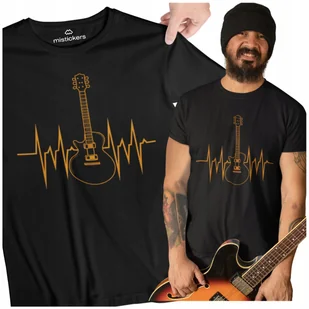 KOSZULKA ROCKOWA MĘSKA PREZENT DLA GITARZYSTY GITARA T-SHIRT - Koszulki męskie - miniaturka - grafika 1