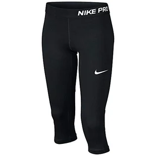 Nike Dziewczęce spodnie capri 3/4 rajstopy Czarny/biały L - Rajstopy - miniaturka - grafika 1