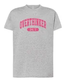 Koszulki i topy damskie - Koszulka Zamyślony 24/7 Szara XL - miniaturka - grafika 1