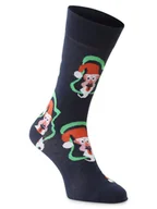 Skarpetki damskie - Unabux - skarpety z drobnej dzianiny, niebieski|wielokolorowy - miniaturka - grafika 1