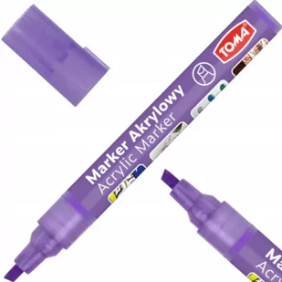 Marker akrylowy ŚCIĘTY fioletowy Toma - Kredki, ołówki, pastele i pisaki - miniaturka - grafika 1