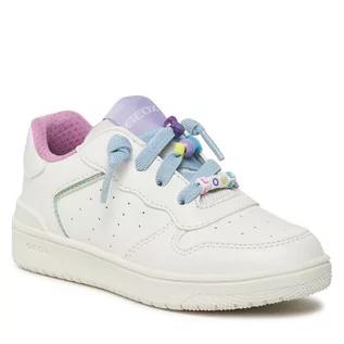 Buty dla dziewczynek - Sneakersy Geox J Washiba J45HXD 0003W C0653 S White/Multicolor - grafika 1