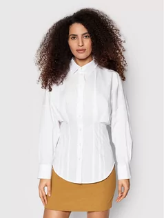Koszule damskie - Sisley Koszula 51T35QF17 Biały Regular Fit - grafika 1