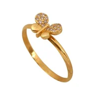 Pierścionki - Złoty Pierścionek z Cyrkoniami 585 Motyl 1.3 g, R 17 Rodium - miniaturka - grafika 1