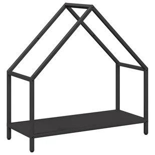 vidaXL Stojak na drewno opałowe czarny 60x25x60 cm - Wózki magazynowe - miniaturka - grafika 1