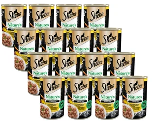 SHEBA puszka 24x400g Nature's Collection – mokra pełnoporcjowa karma dla dorosłych kotów, koktajl drobiowy z wątróbką i olejem z ryb z przybraniem z marchewki, w terynie - Mokra karma dla kotów - miniaturka - grafika 1