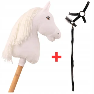 2 x HOBBY HORSE ZESTAW A3 DUŻY KONIK + WODZE + KANTAR PREZENT DLA DZIECKA - Maskotki i pluszaki - miniaturka - grafika 1