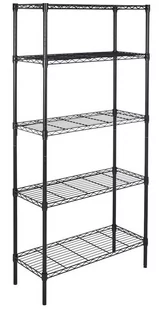 Regał Czarny (36X92X182) 5-Półkowy - Regały - miniaturka - grafika 1