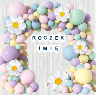 Roczek 1 urodziny girlanda balonowa biała nieb. - Baby shower i roczek - miniaturka - grafika 1