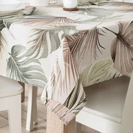 Obrusy i serwetki - Obrus z tkaniny wodoodpornej z wielokolorowym nadrukiem liści, rozmiar 120x160 cm, Lush - miniaturka - grafika 1