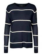 Bluzy damskie - VERO MODA Damska bluza Vmlina Ls Oversize Blouse Boo, Total Eclipse, XS - miniaturka - grafika 1