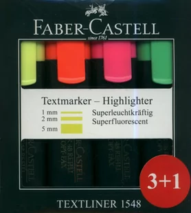 Zakreślacze Textliner 3+1 szt etui plastikowe - Przybory szkolne - miniaturka - grafika 1