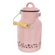 Mleczniki - Różowa emaliowana kanka na mleko Orion Meadow, 2 l - miniaturka - grafika 1