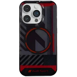 Audi IML Sport MagSafe Case iPhone 14 Pro Max 6.7" czarny/black hardcase AU-IMLMIP14PM-RSQ/D2-BK - Etui i futerały do telefonów - miniaturka - grafika 1