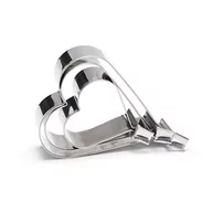 Formy do ciast - Patisse wycięcia Serce 3,2 x 8,2 x 9,3 cm stal nierdzewna srebrna 3 szt twm_399876 - miniaturka - grafika 1