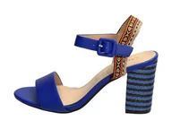 Sandały damskie - Niebieskie sandały damskie Sabatina 92906 - miniaturka - grafika 1