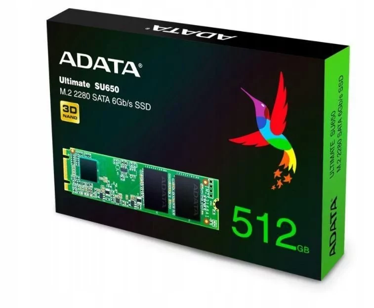 ADATA Dysk SSD Ultimate SU650 512G M.2 TLC 3D 2280 SATA ASU650NS38-512GT-C