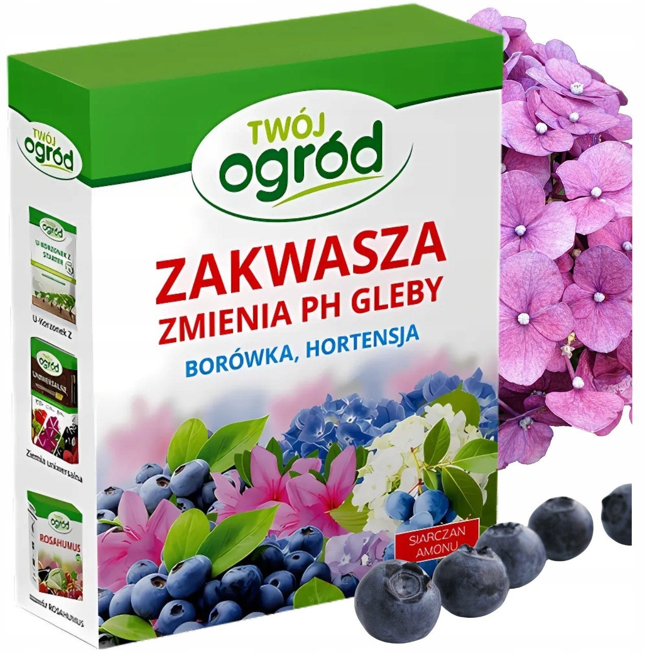Nawóz do borówek i hortensji 1kg Twój Ogród - zmienia pH gleby zakwasza