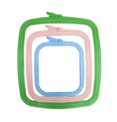 Pasmanteria - Zestaw 3 prostokątnych tamborków plastikowych Nurge - miniaturka - grafika 1