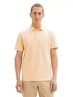 Koszulki męskie - TOM TAILOR Męska koszulka polo, 31503 - pomarańczowy Vintage Beige Twotone, L - miniaturka - grafika 1